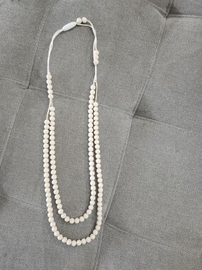 Nursing Mother Teething Necklace,Cream Double-Stranded, Natural Moms